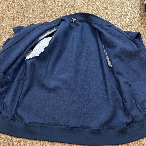 Men’s RING OF FIRE 💯 Polyester Navy Blue Varsity Jacket Sweater Size XL - Picture 6 of 6